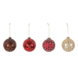 Christmas Goods kerstballen mix glas divers met glitter Ø 8 cm per stuk