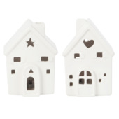 Décoration Noël maisonnette avec LED 6,5x9x5,7 cm