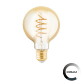 EGLO amberkleurig LED lamp dimbaar E27 4W Ø 8 cm