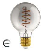 EGLO smoke LED lamp dimbaar E27 4W Ø 8 cm