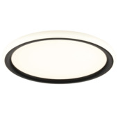 Brilliant LED plafondlamp Carloz zwart Ø30 cm