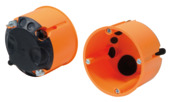 Helia inbouwdoos holle wand winddicht enkelvoudig 65 mm oranje
