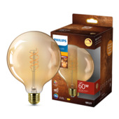 Ampoule globe à filament G125 E27 60W ambre dimmable