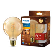 Philips LED globe E27 7 W 2200K amber dimbaar