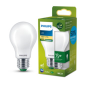 Philips LED peerlamp UltraEfficient mat E27 75W warmwit licht