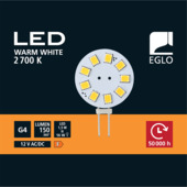 Eglo LED flat G4 12V 1,5W 150 lm 2700K Ø2,3cm