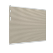 Store plissé double GAMMA fenêtre fixe 8234 beige translucide sur mesure