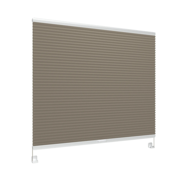 Store plissé double GAMMA fenêtre oscillo-battante en bois 8232 beige translucide sur mesure