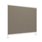 Store plissé double GAMMA fenêtre oscillo-battante en bois 8232 beige translucide sur mesure