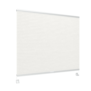 Store plissé double GAMMA fenêtre oscillo-battante en PVC ou aluminium 8241 blanc translucide sur mesure