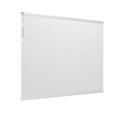 Store plissé double GAMMA fenêtre fixe 8219 blanc occultant sur mesure