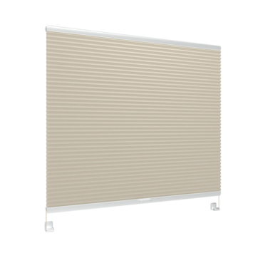 Store plissé double GAMMA fenêtre oscillo-battante en PVC ou aluminium 8230 beige translucide sur mesure