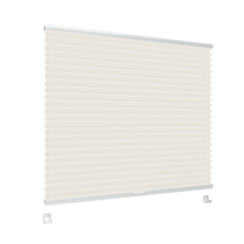 Store plissé simple GAMMA fenêtre oscillo-battante en PVC ou aluminium 7228 blanc translucide sur mesure