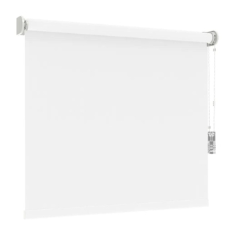 GAMMA rolgordijn draaikiepraam hout 1159 wit verduisterend op maat