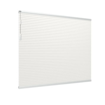 Store plissé double GAMMA fenêtre fixe 8236 blanc translucide sur mesure