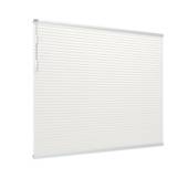 Store plissé double GAMMA fenêtre fixe 8236 blanc translucide sur mesure