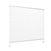 Store plissé simple GAMMA fenêtre oscillo-battante en bois 7215 blanc translucide sur mesure