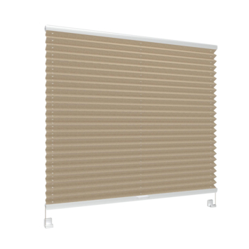 Store plissé simple GAMMA fenêtre oscillo-battante en PVC ou aluminium 7218 beige translucide sur mesure