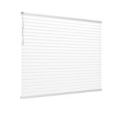 Store plissé simple GAMMA fenêtre fixe 7215 blanc translucide sur mesure