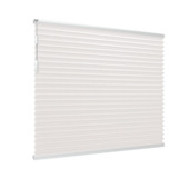 Store plissé simple GAMMA fenêtre fixe 7225 blanc translucide sur mesure