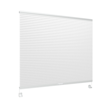 Store plissé double GAMMA fenêtre oscillo-battante en bois 8226 blanc occultant sur mesure
