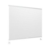 Store plissé double GAMMA fenêtre oscillo-battante en PVC ou aluminium 8226 blanc occultant sur mesure