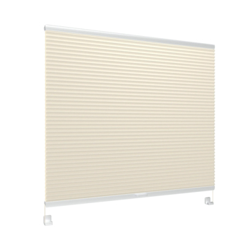 Store plissé double GAMMA fenêtre oscillo-battante en PVC ou aluminium 8231 blanc translucide sur mesure
