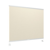 Store plissé double GAMMA fenêtre oscillo-battante en bois 8231 blanc translucide sur mesure