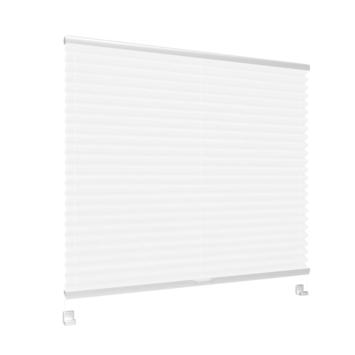 Store plissé simple GAMMA fenêtre oscillo-battante en PVC ou aluminium 7229 blanc translucide sur mesure