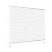 Store plissé simple GAMMA fenêtre oscillo-battante en PVC ou aluminium 7229 blanc translucide sur mesure
