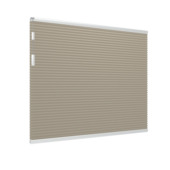 Store plissé double GAMMA fenêtre fixe 8224 beige foncé occultant sur mesure