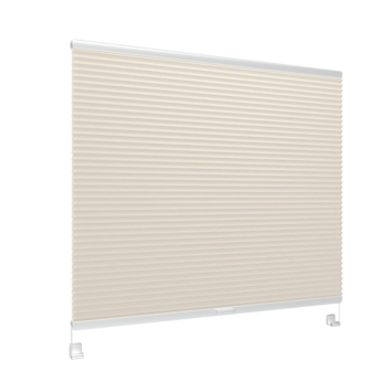 Store plissé double GAMMA fenêtre oscillo-battante en bois 8217 beige occultant sur mesure