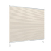 Store plissé double GAMMA fenêtre oscillo-battante en bois 8217 beige occultant sur mesure
