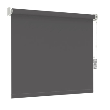 GAMMA rolgordijn draaikiepraam hout 1163 zwart verduisterend op maat