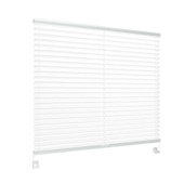 GAMMA enkel plisségordijn draaikiepraam kunststof of aluminium 7213 wit lichtdoorlatend op maat