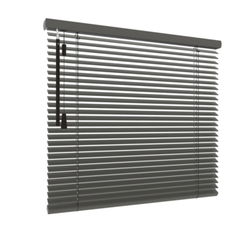 GAMMA houten jaloezie draaikiepraam kunststof of aluminium 6011 donker taupe 25mm op maat