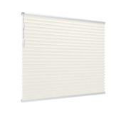 Store plissé simple GAMMA fenêtre fixe 7220 blanc translucide sur mesure