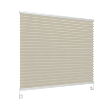 Store plissé simple GAMMA fenêtre oscillo-battante en PVC ou aluminium 7224 beige translucide sur mesure