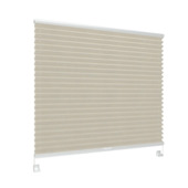 Store plissé simple GAMMA fenêtre oscillo-battante en PVC ou aluminium 7224 beige translucide sur mesure