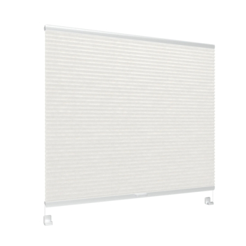 GAMMA dubbel plisségordijn draaikiepraam kunststof of aluminium 8242 beige lichtdoorlatend op maat