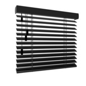 GAMMA houten jaloezie vast raam 6114 zwart 50 mm