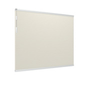 Store plissé double GAMMA fenêtre fixe 8220 blanc occultant sur mesure