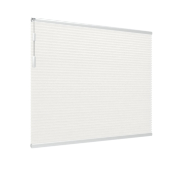 Store plissé double GAMMA fenêtre fixe 8241 blanc translucide sur mesure