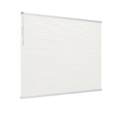 Store plissé double GAMMA fenêtre fixe 8241 blanc translucide sur mesure