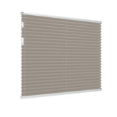 Store plissé simple GAMMA fenêtre fixe 7222 brun clair translucide sur mesure
