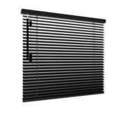 GAMMA houten jaloezie draaikiepraam kunststof/hout aluminium 6009 zwart 25 mm