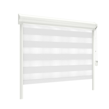 GAMMA duo rolgordijn draaikiepraam kunststof of aluminium 4031 licht grijs lichtdoorlatend op maat