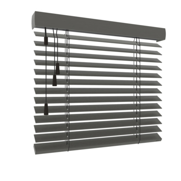 Store vénitien en bois GAMMA fenêtre fixe 6135 taupe foncé 50 mm sur mesure