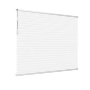 Store plissé simple GAMMA fenêtre fixe 7229 blanc translucide sur mesure