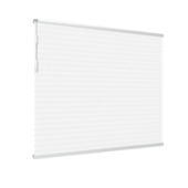 Store plissé simple GAMMA fenêtre fixe 7229 blanc translucide sur mesure
